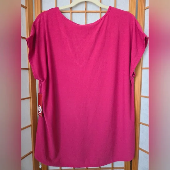 NWT WOMENS 89THANDMADISON PINK SLEEVELESS EMBELLISHED PULLOVER BLOUSE SIZE XL - Picture 2 of 5